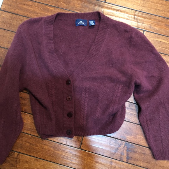 Vintage 90s cropped button up sweater - Picture 4 of 4